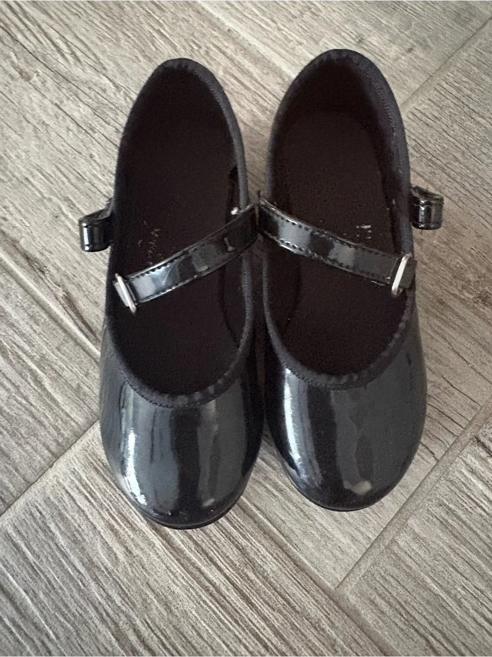 Girls Black Patent Mary Jane Tap Shoes